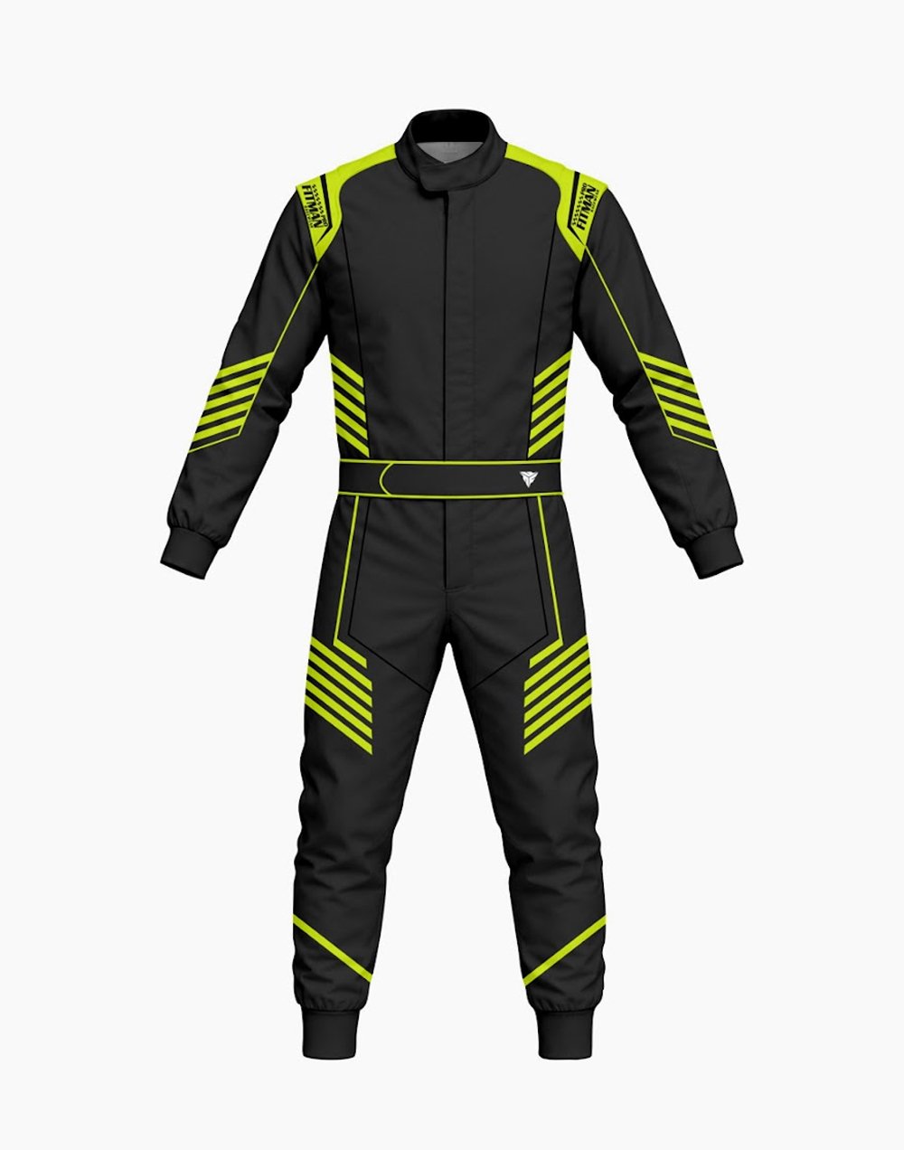 Fitman Black Neon Lime Kart Racing Suit